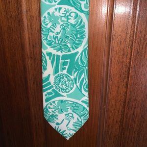 Vintage Lilly Pulitzer Tie. Mens Stuff. Green/white Tiger. White Label. Rare.